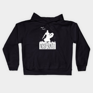 Nosferatu Minimalist Design (inverted) Kids Hoodie